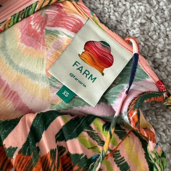 Farm Rio Macaw Leaves Tropical Print Midi Dress XS - Picture 8 of 10